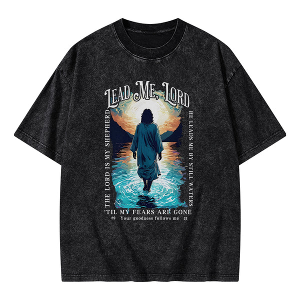 GC-WTSA1993 Lead Me Lord Christian Washed T-Shirt
