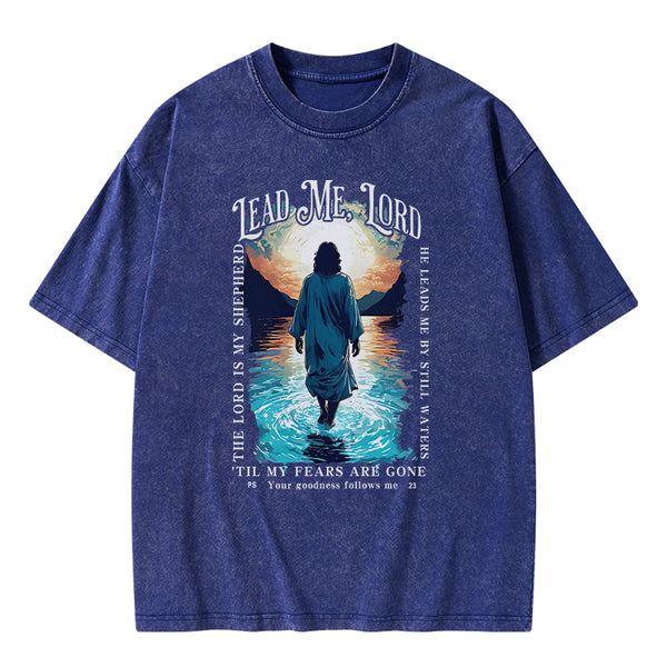 GC-WTSA1993 Lead Me Lord Christian Washed T-Shirt