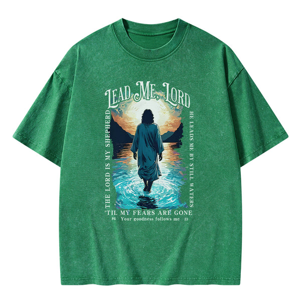GC-WTSA1993 Lead Me Lord Christian Washed T-Shirt
