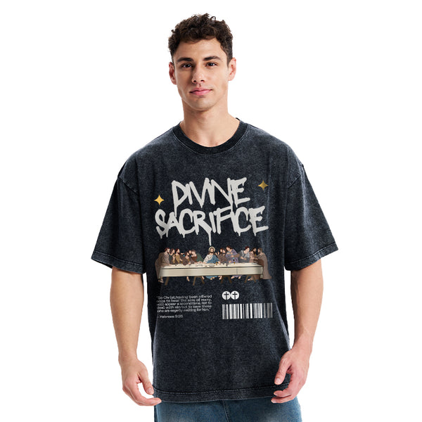 Divine Sacrifice Christian Washed T-Shirt