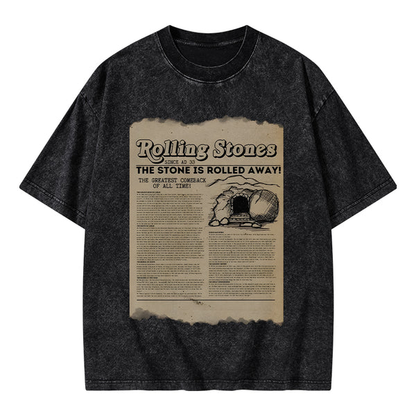 GC-WTSA2019 Rolling Stone Newspaper Christian Washed T-Shirt