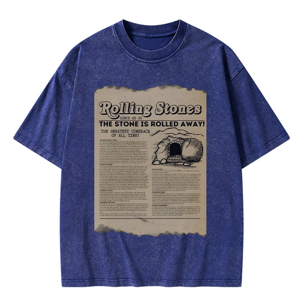 GC-WTSA2019 Rolling Stone Newspaper Christian Washed T-Shirt