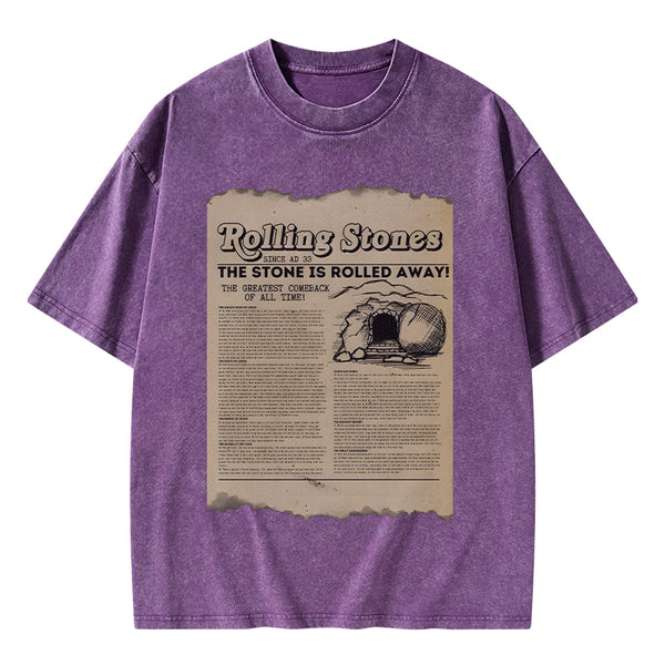 GC-WTSA2019 Rolling Stone Newspaper Christian Washed T-Shirt