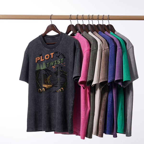 Plot Twist Retro Christian Washed T-Shirt