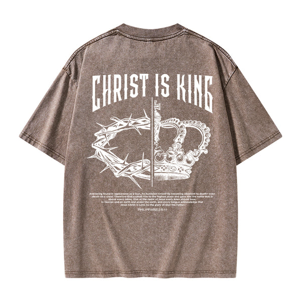 GC-WTSA2062 Christian Is King Christian Washed T-Shirt