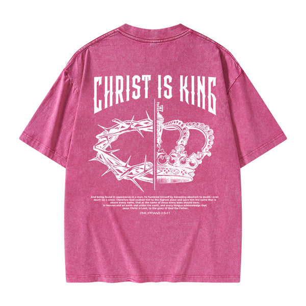 GC-WTSA2062 Christian Is King Christian Washed T-Shirt