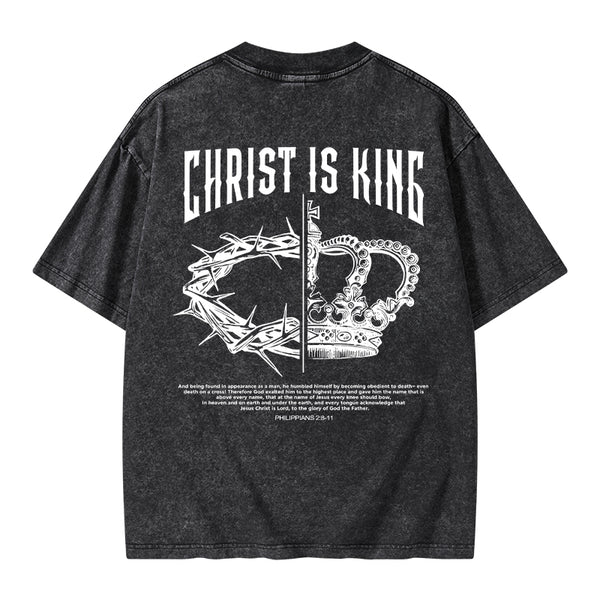 GC-WTSA2062 Christian Is King Christian Washed T-Shirt