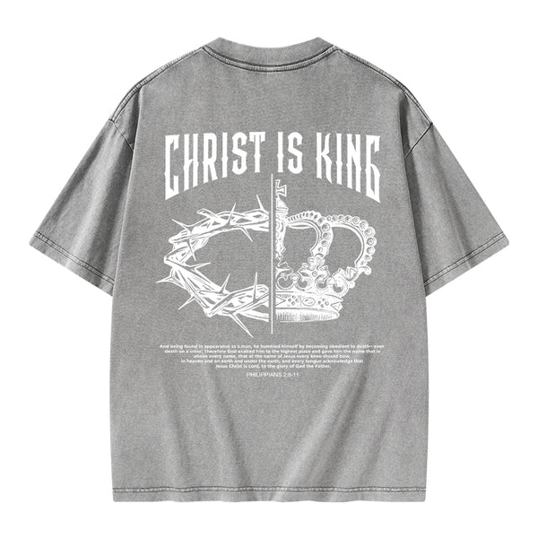 GC-WTSA2062 Christian Is King Christian Washed T-Shirt
