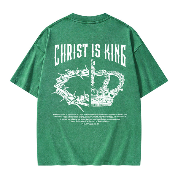 GC-WTSA2062 Christian Is King Christian Washed T-Shirt