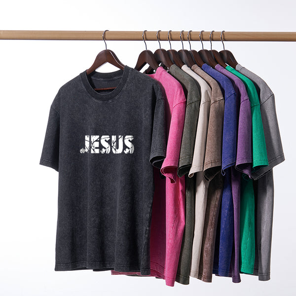 Jesus The Way The Truth And The Life Christian Washed T-Shirt