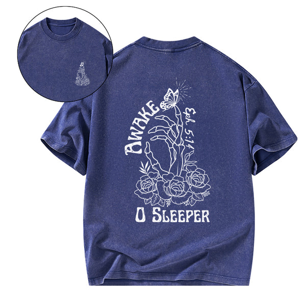 Awake O Sleeper Christian Washed T-Shirt
