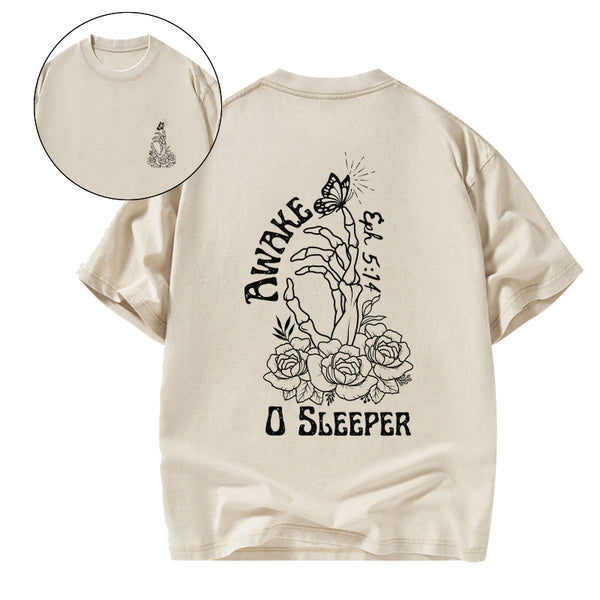 Awake O Sleeper Christian Washed T-Shirt