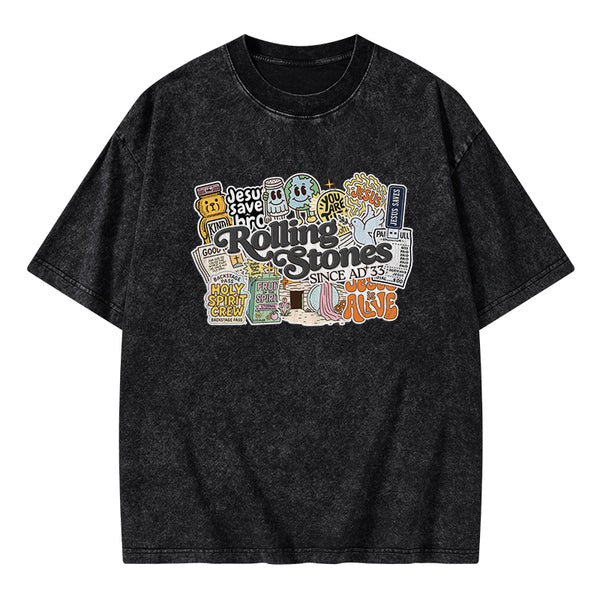 Rolling Stones Christian Washed T-Shirt