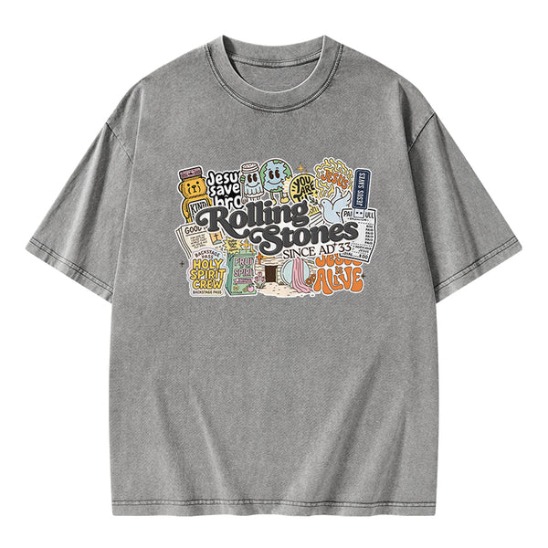 Rolling Stones Christian Washed T-Shirt