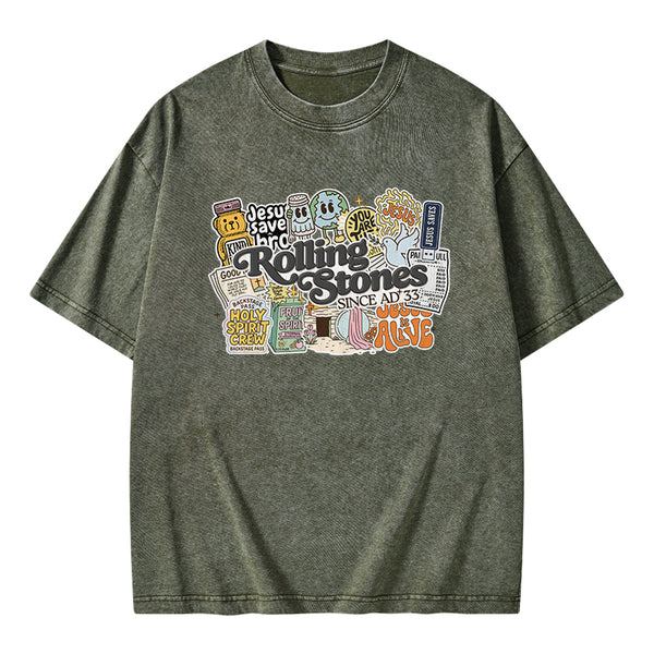 Rolling Stones Christian Washed T-Shirt