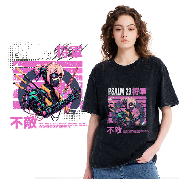 I Will Fear No Evil Christian Washed T-Shirt