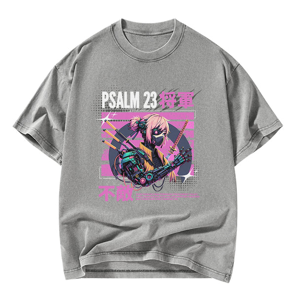 I Will Fear No Evil Christian Washed T-Shirt