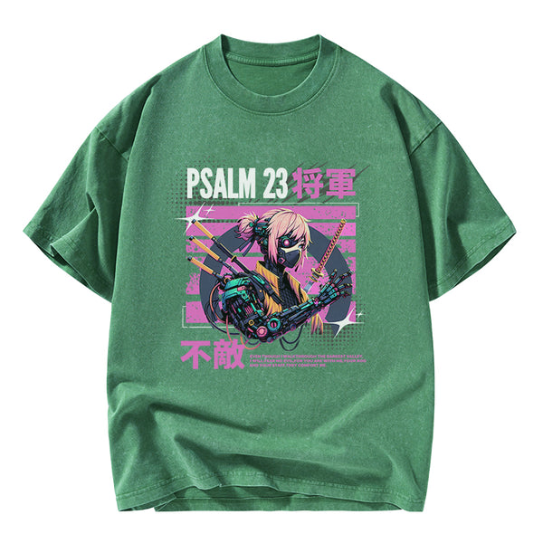 I Will Fear No Evil Christian Washed T-Shirt