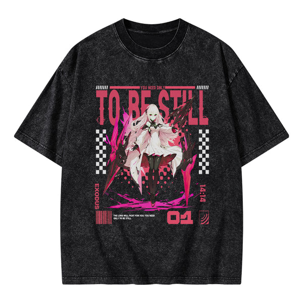 The Lord Will Fight For You Christian Washed T-Shirt