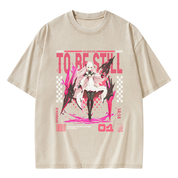 The Lord Will Fight For You Christian Washed T-Shirt