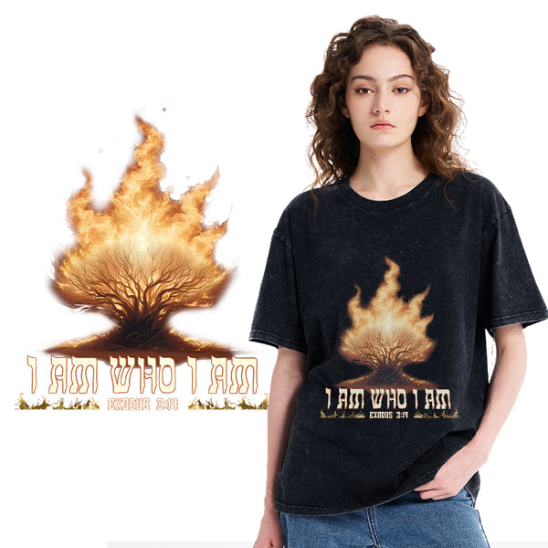 I Am Who I Am Christian Washed T-Shirt