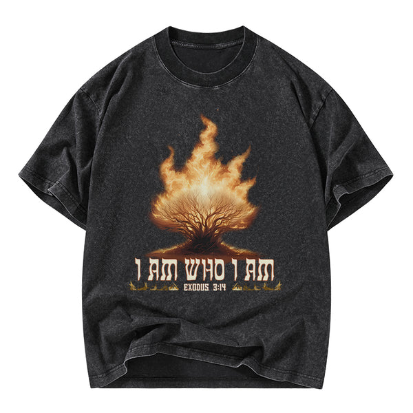 I Am Who I Am Christian Washed T-Shirt