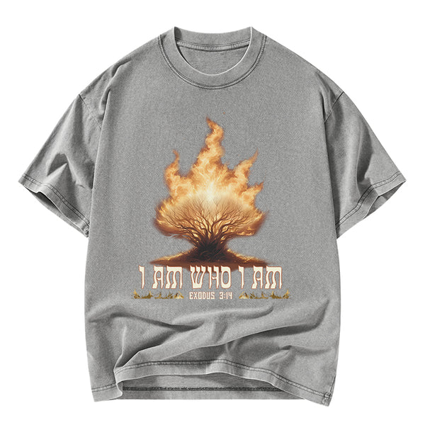 I Am Who I Am Christian Washed T-Shirt