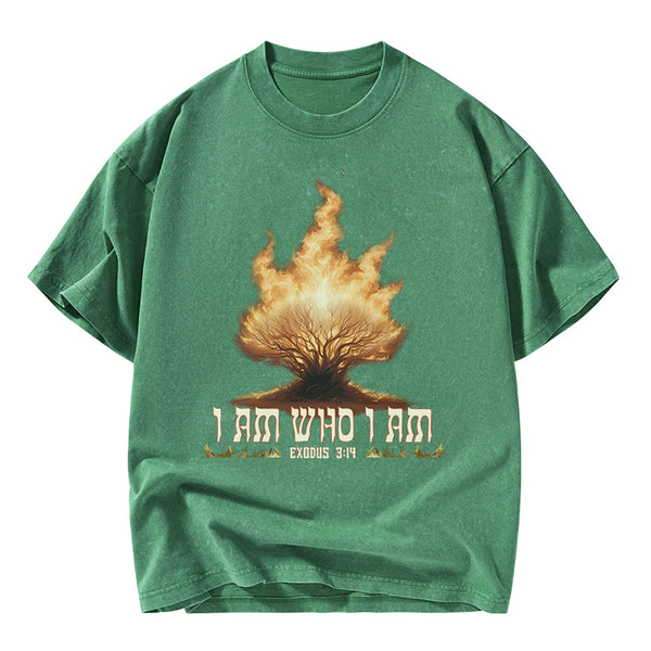 I Am Who I Am Christian Washed T-Shirt