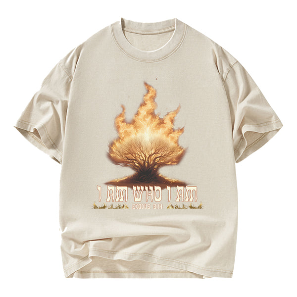 I Am Who I Am Christian Washed T-Shirt