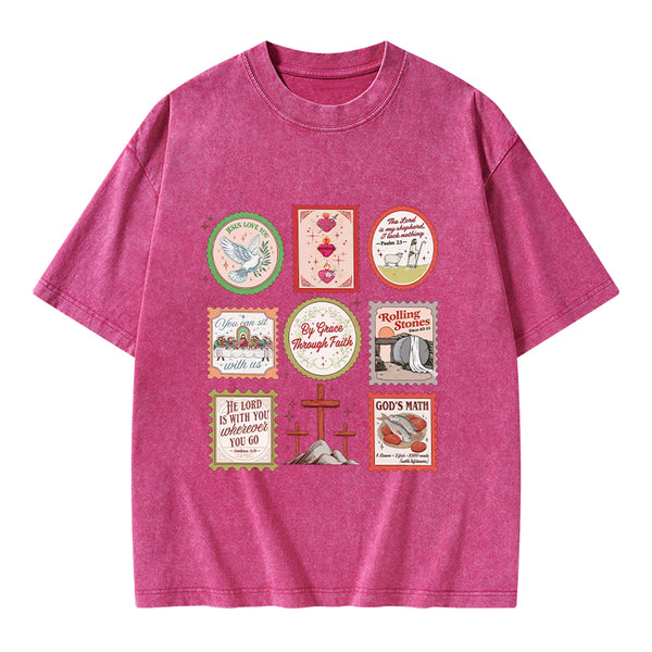 By Grace Through Faith Christian Washed T-Shirt