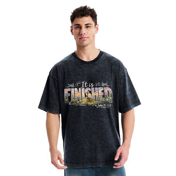 It Is Finished Christian Washed T-Shirt