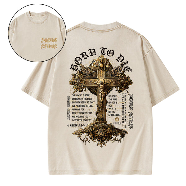 Jesus Saves Christian Washed T-Shirt