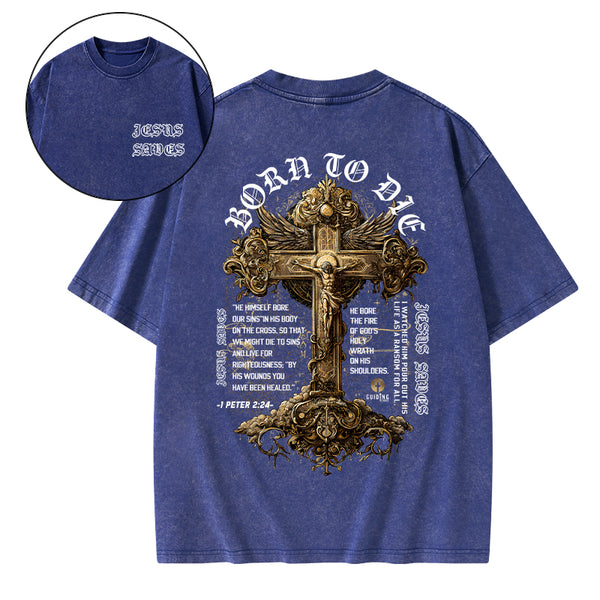 Jesus Saves Christian Washed T-Shirt
