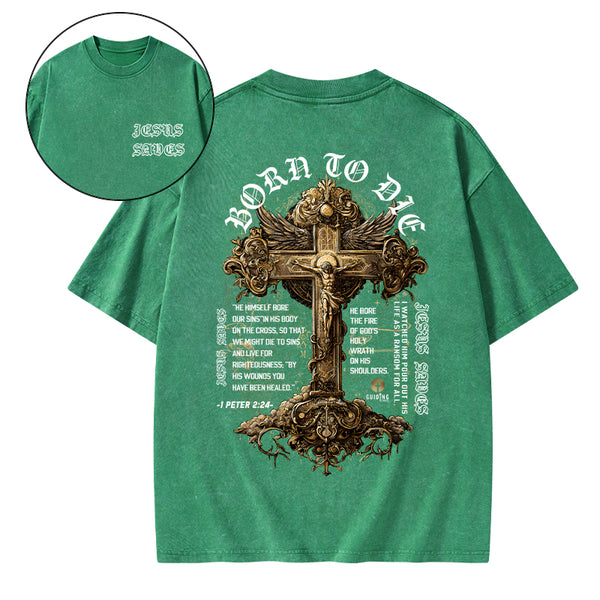 Jesus Saves Christian Washed T-Shirt