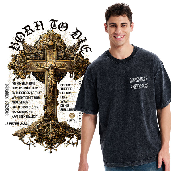 Jesus Saves Christian Washed T-Shirt