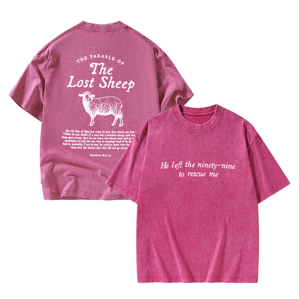 The Lost Sheep Christian Washed T-Shirt