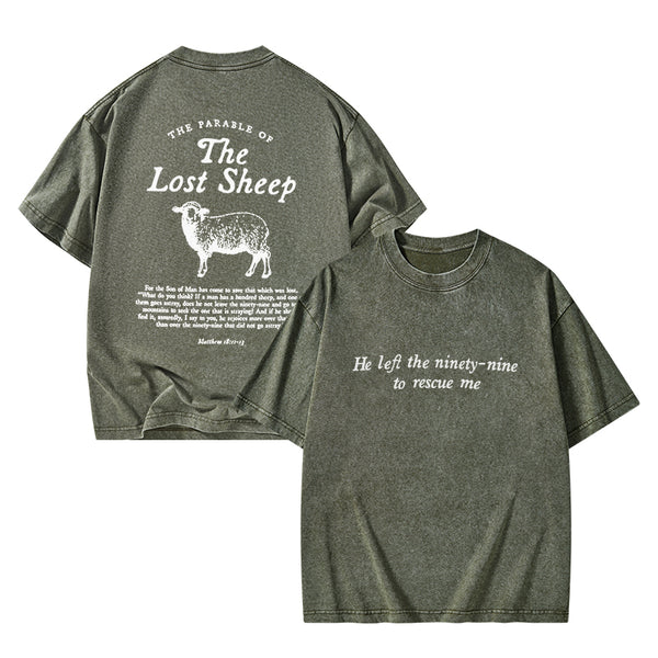 The Lost Sheep Christian Washed T-Shirt