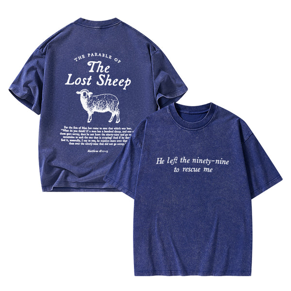 The Lost Sheep Christian Washed T-Shirt