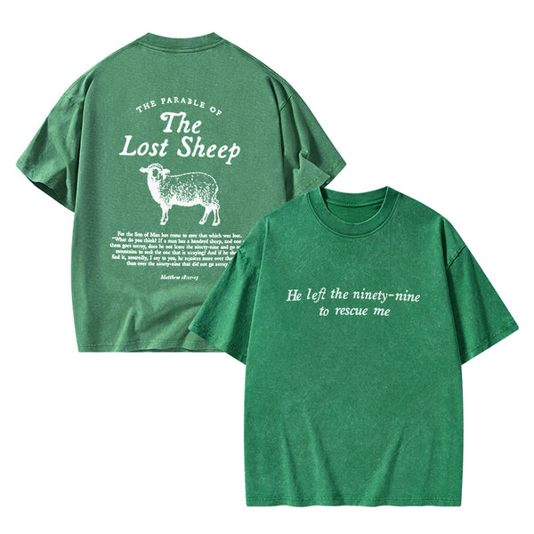 The Lost Sheep Christian Washed T-Shirt