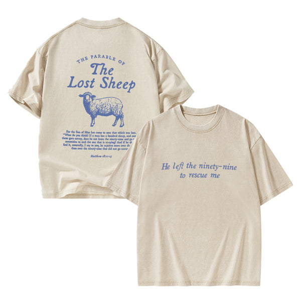The Lost Sheep Christian Washed T-Shirt