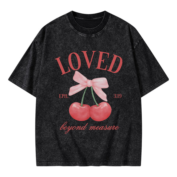 Loved Beyoud Measure Christian Washed T-Shirt