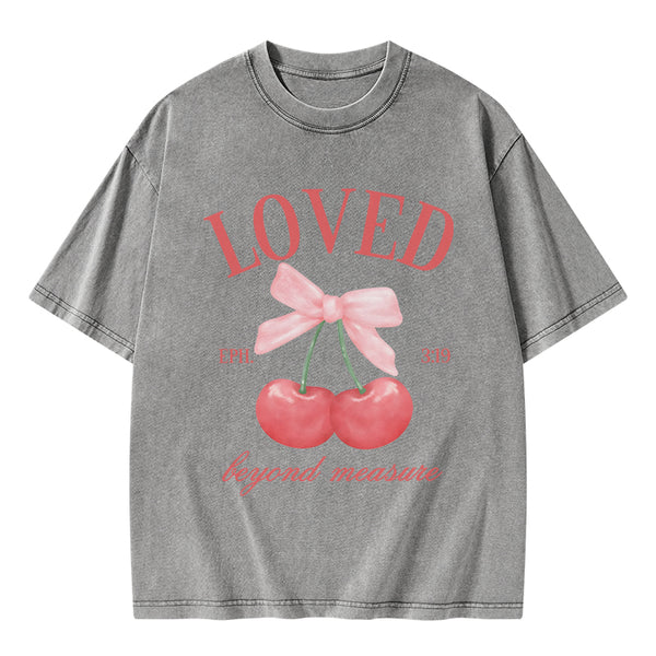 Loved Beyoud Measure Christian Washed T-Shirt