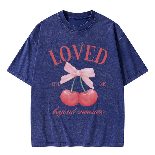 Loved Beyoud Measure Christian Washed T-Shirt