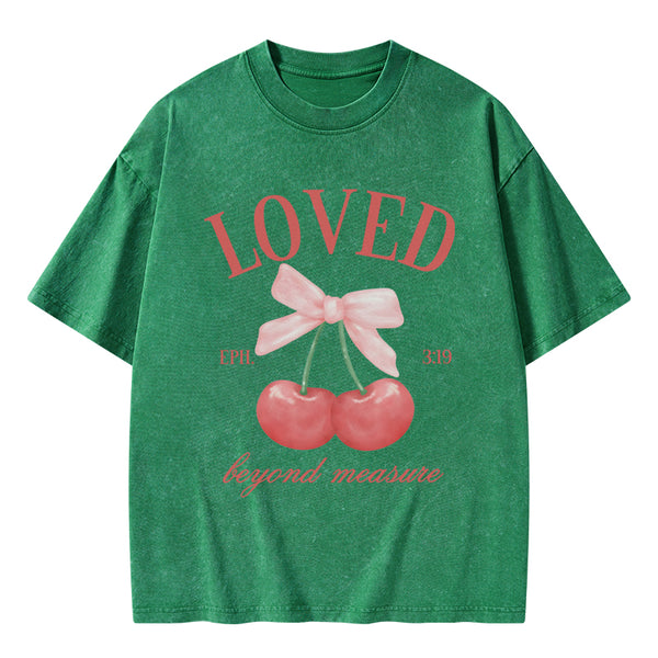 Loved Beyoud Measure Christian Washed T-Shirt
