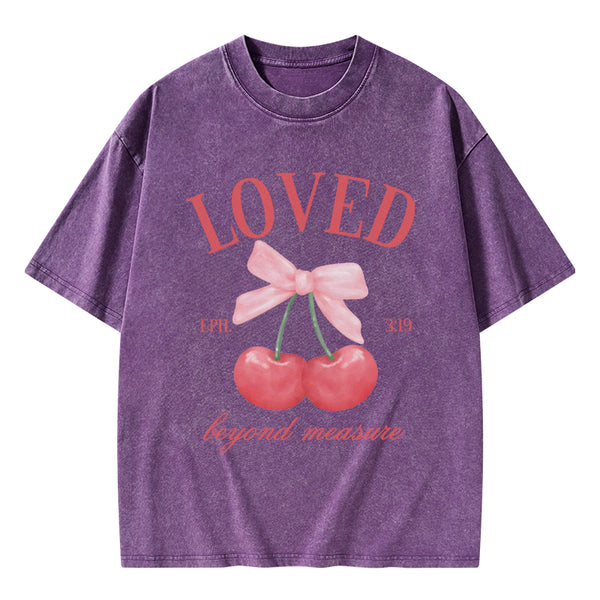 Loved Beyoud Measure Christian Washed T-Shirt