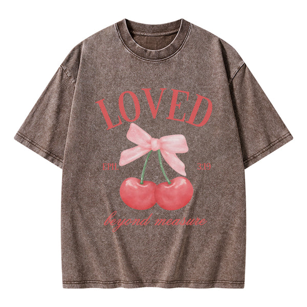 Loved Beyoud Measure Christian Washed T-Shirt