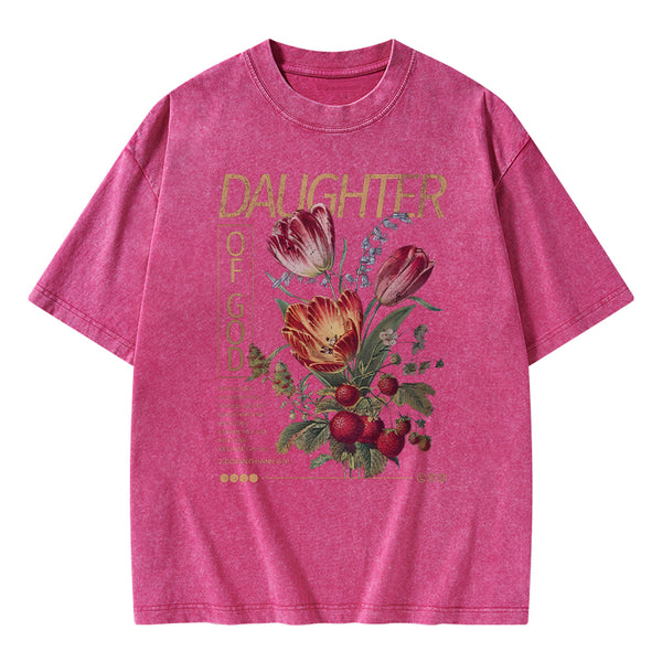 Daughter Of God Christian Washed T-Shirt