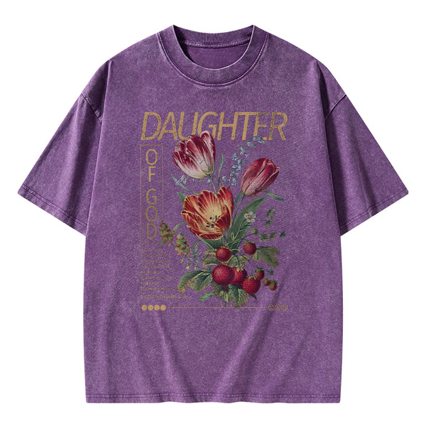 Daughter Of God Christian Washed T-Shirt