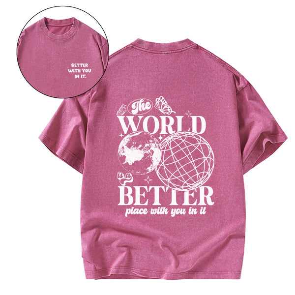 Better With You In It Christian Washed T-Shirt