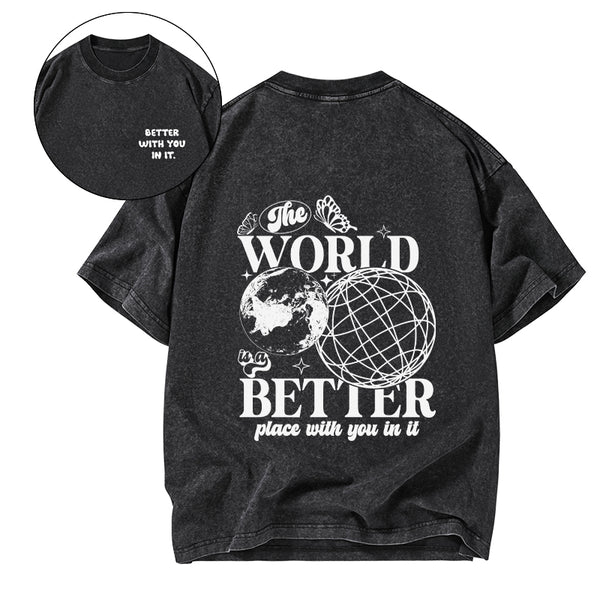 Better With You In It Christian Washed T-Shirt
